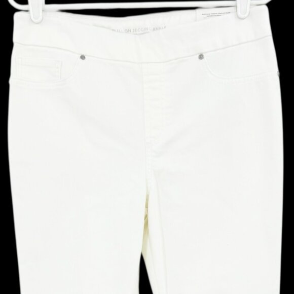 Chicos Womens Alabaster White Eyelet Hem Pull-On Ankle Jegging Size 1R US 8R NWT - Picture 3 of 11